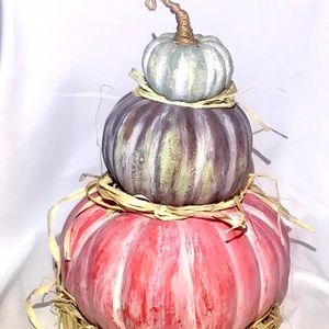 Fall Harvest Thanksgiving Pumpkin Topiary Decor